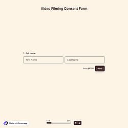 Video Filming Consent Form