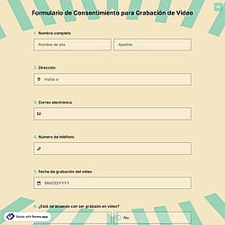 Formulario de Consentimiento para Grabación de Video