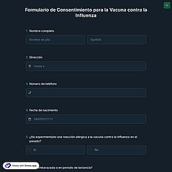 Formulario de Consentimiento para la Vacuna contra la Influenza