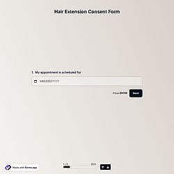 Hair Extension Consent Form