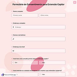 Formulário de Consentimento para Extensão Capilar