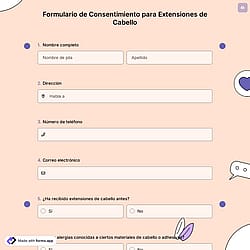 Formulario de Consentimiento para Extensiones de Cabello