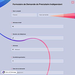 Formulaire de Demande de Prestataire Indépendant