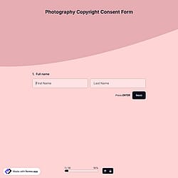 Photography Copyright Consent Form