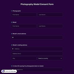 Photography Model Consent Form