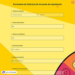 Formulario de Solicitud de Acuerdo de Liquidación