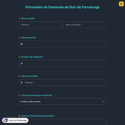 Formulaire de Demande de Don de Parrainage