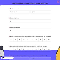 Formulario de Evaluación de Cliente Bancario