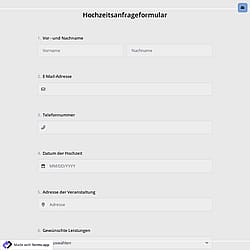 Hochzeitsanfrageformular