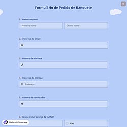 Formulário de Pedido de Banquete