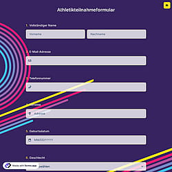 Athletikteilnahmeformular