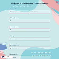 Formulário de Participação em Atividades Atléticas