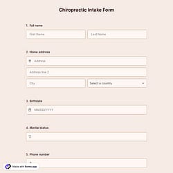 Chiropractic Intake Form
