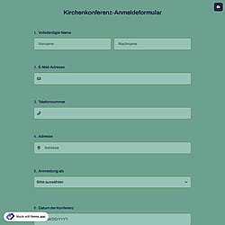 Kirchenkonferenz-Anmeldeformular