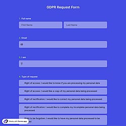 GDPR Request Form 
