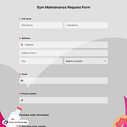 Gym Maintenance Request Form 