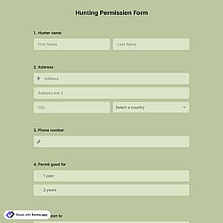 Hunting Permission Form