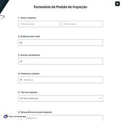 Formulário de Pedido de Inspeção