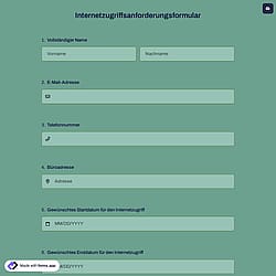 Internetzugriffsanforderungsformular