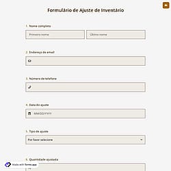 Formulário de Ajuste de Inventário