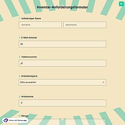 Inventar-Anforderungsformular