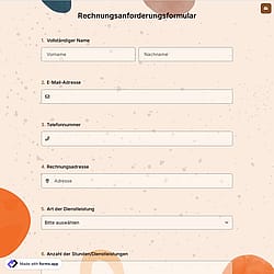 Rechnungsanforderungsformular