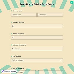 Formulário de Solicitação de Fatura