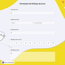 Formulaire de Critique de Livre