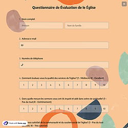Questionnaire de Évaluation de le Église