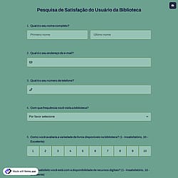 Pesquisa de Satisfação do Usuário da Biblioteca