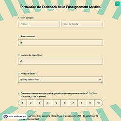 Formulaire de Feedback de le Enseignement Médical