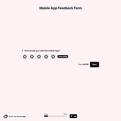 Mobile App Feedback Form