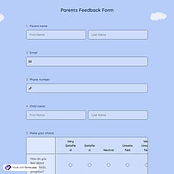 Parents Feedback Form