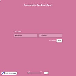 Presentation Feedback Form