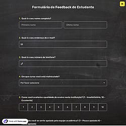 Formulário de Feedback de Estudantes