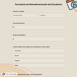 Formulario de Retroalimentación del Estudiante