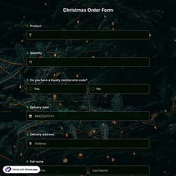 Christmas Order Form 
