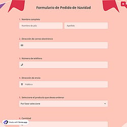 Formulario de Pedido de Navidad