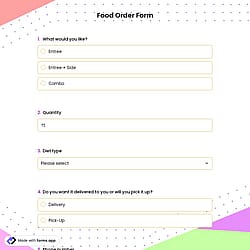 Food Order Form