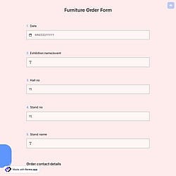 Furniture Order Form
