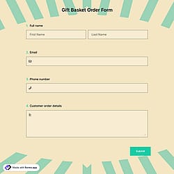 Gift Basket Order Form