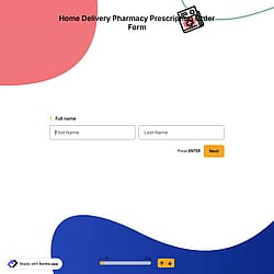 Home Delivery Pharmacy Prescription Order Form