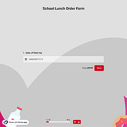 School Lunch Order Form