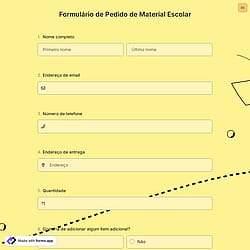 Formulário de Pedido de Material Escolar