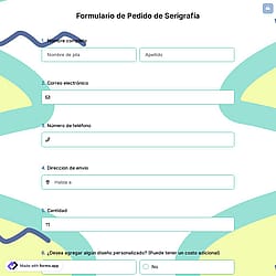 Formulario de Pedido de Serigrafía