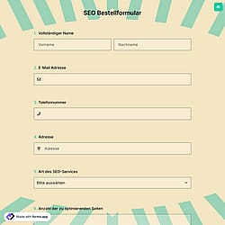 SEO Bestellformular