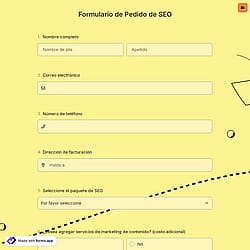 Formulario de Pedido de SEO