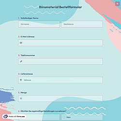 Büromaterial Bestellformular