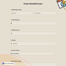 Ticket-Bestellformular