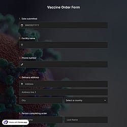 Vaccine Order Form